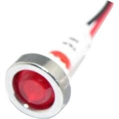 FL1P-10NW-1-R12V, LED Panel Mount Indicators LED RED 10MM NUT 12VAC/DC