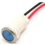 FL1P-12QW-2-B24V, LED Panel Mount Indicators LED BLU 12MM SNAP 24VAC/DC