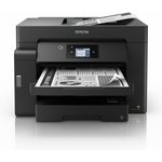 МФУ струйный Epson M15140 (C11CJ41404/ C11CJ41402) A3+ Duplex Net WiFi черный