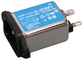 GL-2030H2, Power Line Filters 250VAC 3A -25 / +55C Metal Box