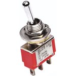 A203P3ZQ04, Toggle Switches DP ON-OFF-ON FLAT LUG TOGGLE SWITCH