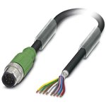 1522794, Male 8 way M12 to Sensor Actuator Cable, 10m