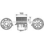 FD8572, Вентилятор отопителя салона FORD TRANSIT 94-, TRANSIT TOURNEO 94-,