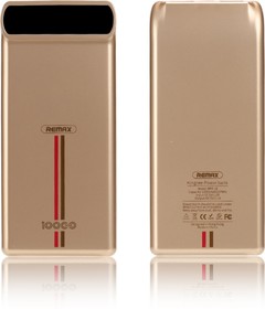 Фото 1/2 Универсальный внешний аккумулятор Power Bank REMAX Kingree Series RPP-18 10000 mAh золотой