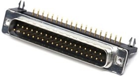 163A18419X, D-Sub Standard Connectors DSUB SOLDER PIN ANG 7.19mmPREC MCHND CNT
