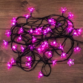 Фото 1/9 303-038, Гирлянда светодиодная Цветы Сакуры 50 LED РОЗОВЫЕ 7 метров с контроллером
