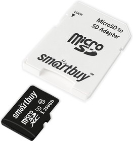 Фото 1/6 micro SDXC карта памяти Smartbuy 256GB U3 V30 A1 Advanced R/W up to 90/55 с адапт (SB256GBSDU1A-AD)