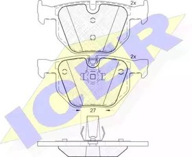 181684, Колодки дисковые задние BMW E60 2.0I-4.5I/3.0D 03 #