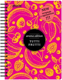 Фото 1/4 Бизнес-тетрадь ароматизир.100л,кл,А5, ТУТТИ ФРУТТИ,спир,тонир.блок 84904