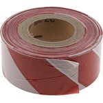 HDH001-005-400, Red/White PE 500m Non-adhesive Barrier Tape