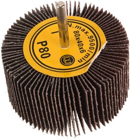 Круг шлифовальный лепестковый на шпильке (80х40х6 мм; P80) РМ-53371