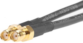 CA120/195-VV, Female SMA to Female SMA Coaxial Cable, 3m, RF195 Coaxial, Terminated