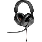 JBL QUANTUM 200 чёрная Игровая гарнитура (miniJack 3.5 мм, 50 мм, JBLQUANTUM200BLK)