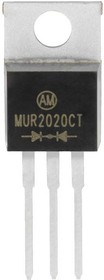 MUR2020CT, ультрабыстрый диод 200 В, 20 А, 35 нс, TO-220AB