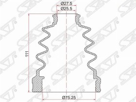 C-1941T, Пыльник шруса внутреннего LH TOYOTA ACV3#/ACV40 NZT260/ANE10/ACU/MCU20/ 30/ACM21/ACR30/AZR65