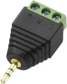 CLB-JL-8103, Телефонный аудио разъем, 3 контакт(-ов), Штекер, 2.5 мм, Монтаж на Кабель