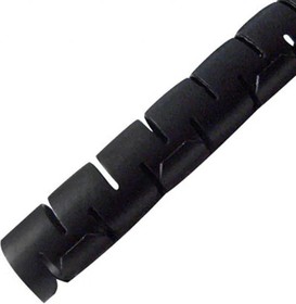 SHR-08-PPB, Spiral Sleeve, 10mm, Polypropylene, Black, 1m