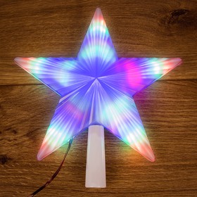Фото 1/4 501-001, Фигура светодиодная Звезда на елку цвет: RGB, 31 LED, 22 см