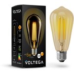 Voltega VG10-ST64Gwarm6W Колба ST64 GOLD 6W Е27 2800К