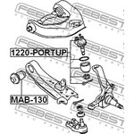 Опора шаровая верхняя HYUNDAI PORTER I/II 1220-PORTUP