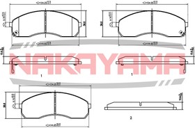 HP8437NY, Колодки тормозные дисковые передние KIA CARNIVAL 99-01, CARNIVAL II 01-