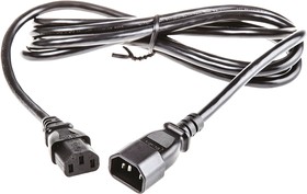 Фото 1/4 AP9870, IEC C13 Socket to IEC C14 Plug Power Cord, 2.5m
