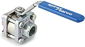 1824605, Stainless Steel Reduced Bore, 3 Way, Ball Valve, BSPP 3/4in