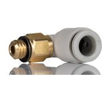 KQ2L06-M6A, KQ2 Series Elbow Threaded Adaptor, M6 Male to Push In 6 mm ...