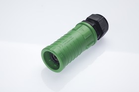 SPPC-HK-LS-E-GN-C-120-OS, SPPC-HK IP2X, IP67 Green Cable Mount 1P Industrial Power Socket, Rated At 400A, 1.25 kV