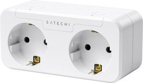 Фото 1/4 Умная розетка Satechi Homekit Dual Smart Outlet (ST-HK2OAW-EU)