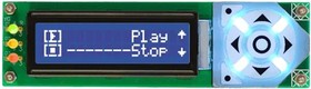 LK162B-7T-WB, LCD Character Display Modules & Accessories 16x2 7key White Text Blue Background