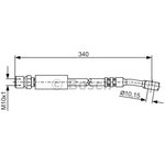 1987476691, Шланг тормозной CHEVROLET Lanos (05-) передний BOSCH