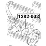 1282-003, 1282-003_ступица колеса передняя!\ Hyundai Elantra 03-06
