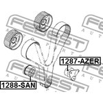 1287-AZER, 1287-AZER_ролик натяжной!\ Hyundai Santa Fe 2.7 06