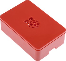 Фото 1/7 ASM-1900036-52, ABS Case for use with Raspberry Pi 2B, Raspberry Pi 3B, Raspberry Pi 3B+ in Red