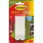 Command 17206BL, Adhesive White Hook & Loop Tape, 19mm x 92.7mm