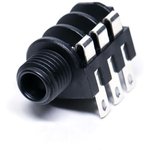 NMJ3HF-S, Phone Connectors 1/4" STEREO UNSWITCH FULL THREAD NOSE