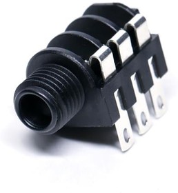 NMJ3HF-S, Phone Connectors 1/4" STEREO UNSWITCH FULL THREAD NOSE