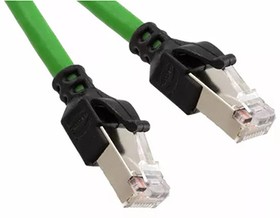 Фото 1/3 09459711106, Cat5e Male RJ45 to Male RJ45 Ethernet Cable, SF/UTP, Green PUR Sheath, 5m