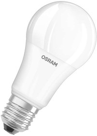 Фото 1/9 Лампочка светодиодная Osram Led A100 10Вт Е27 / E27 4000К груша матовая нейтральный белый свет