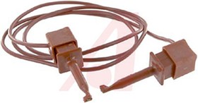 BU-1010-A-36-2, Test Leads Red Micro-Plunger Clip on Both Ends, 36" 20G PVC