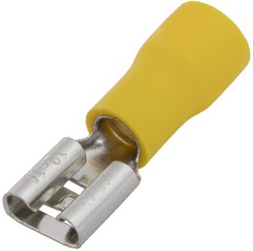 Фото 1/2 FDD5.5-250, Клемма ножевая изолированная F-типа (гнездо) FDD 5.5-250 мм, жёлтая