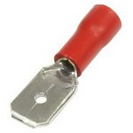 MDD1.25-250, Клемма ножевая изолированная M-типа (вилка) MDD 1.25-250 мм, красная