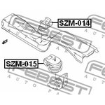 SZM015, Опора ДВС гидравлическая SUZUKI GRAND VITARA 98-06