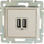 2-pозетка USB СЛНК VLN 774170 694372, Розетка USB 2-м СП Valena сл. кость Leg 774170