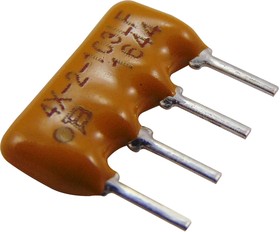 Фото 1/2 4604X-102-104LF, Фиксированный резистор цепи, 100 кОм, Изолированный, 2 Resistors, SIP, PC Pin, ± 2%