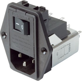 Фото 1/2 FN389-6-21, Power Entry Module Filtered M 3 POS 250VAC 6A Switch/Fuse ST 1 Port