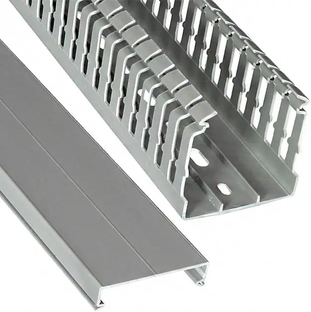 3240193, Wire Duct Gray Solid (Raceway), 2 Piece Rivet 6.56' (2.00m ...