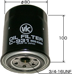 Фильтр масляный VIC C931 G13A,G16A,H20A,H25A,H27A
