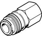 KD3-1/4-I, Brass Female Pneumatic Quick Connect Coupling, G 1/4 Female Threaded